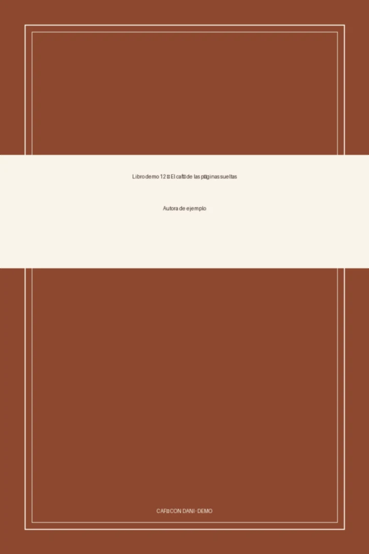 Portada de Libro demo 12 — El café de las páginas sueltas